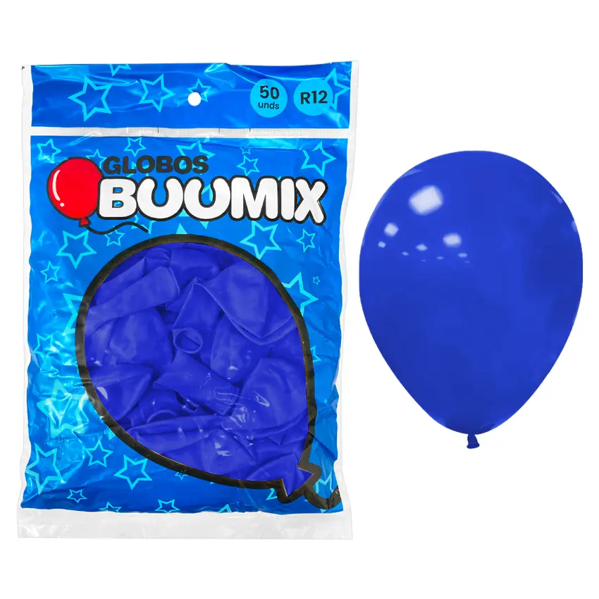 GLOBO DE LATEX LISO - AMARILLO - AZUL- ROJO  - BLANCO - NEGRO